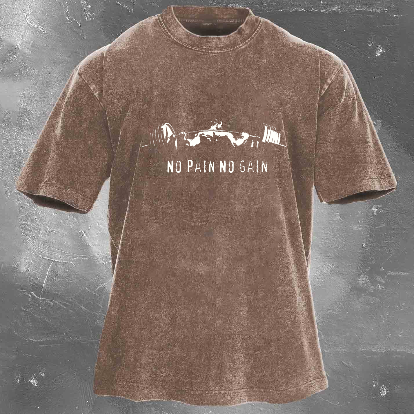NO PAIN NO GAIN Men's Washed T-shirt