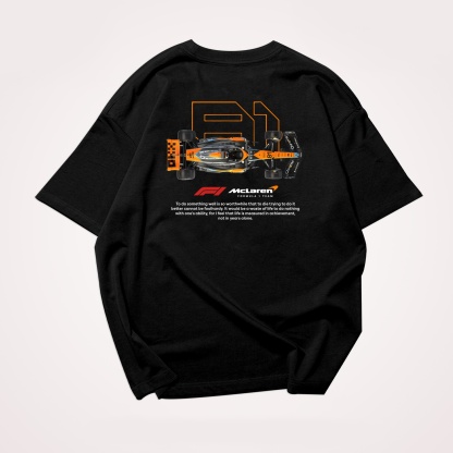 Classic Racing Race Car Team Street Print Pure Cotton Casual T-Shirt 09