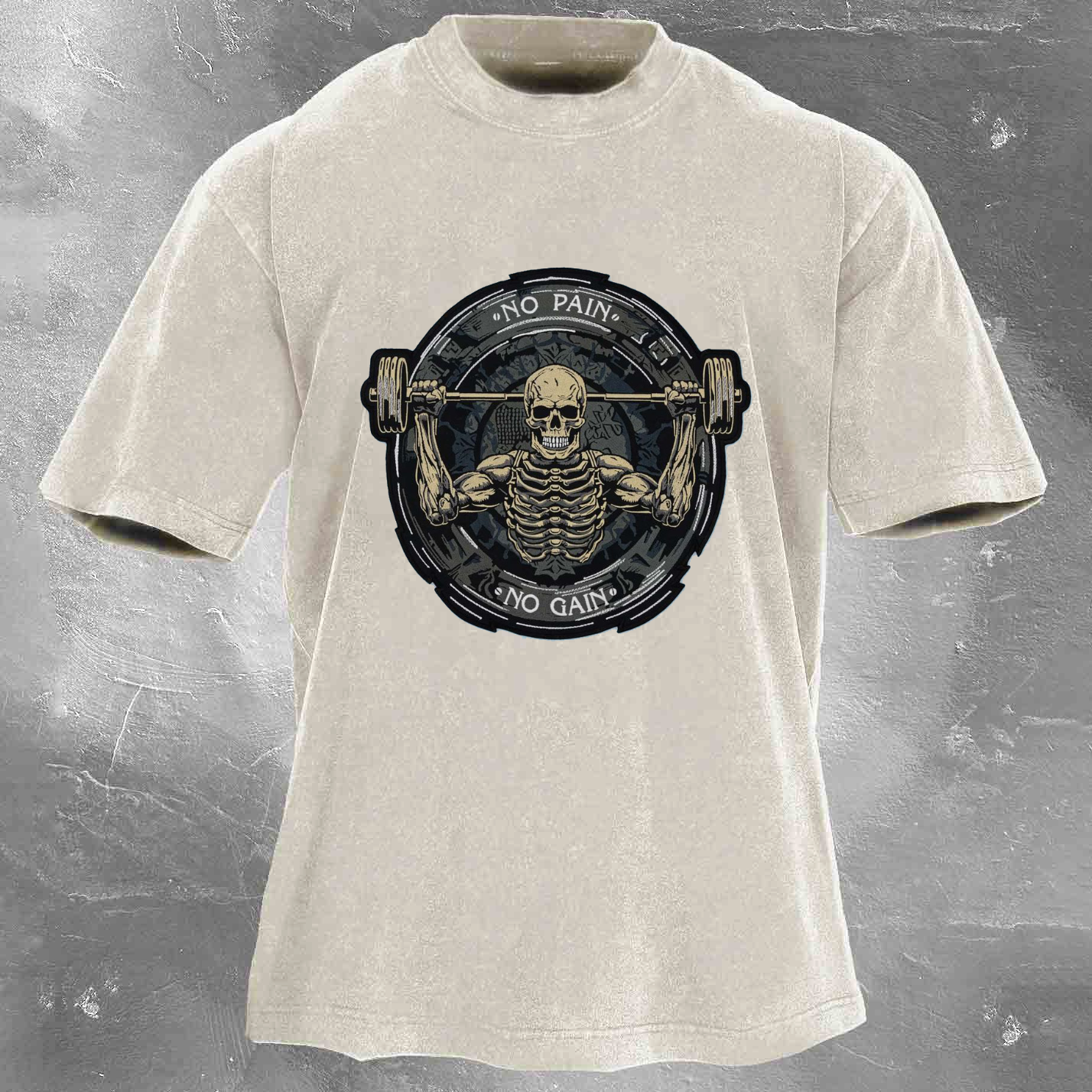 NO PAIN NO GAIN Men's Washed T-shirt