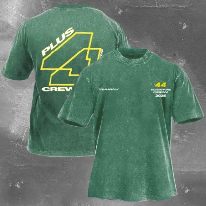 Racing Driver Print Retro Washed Casual T-Shirt 02