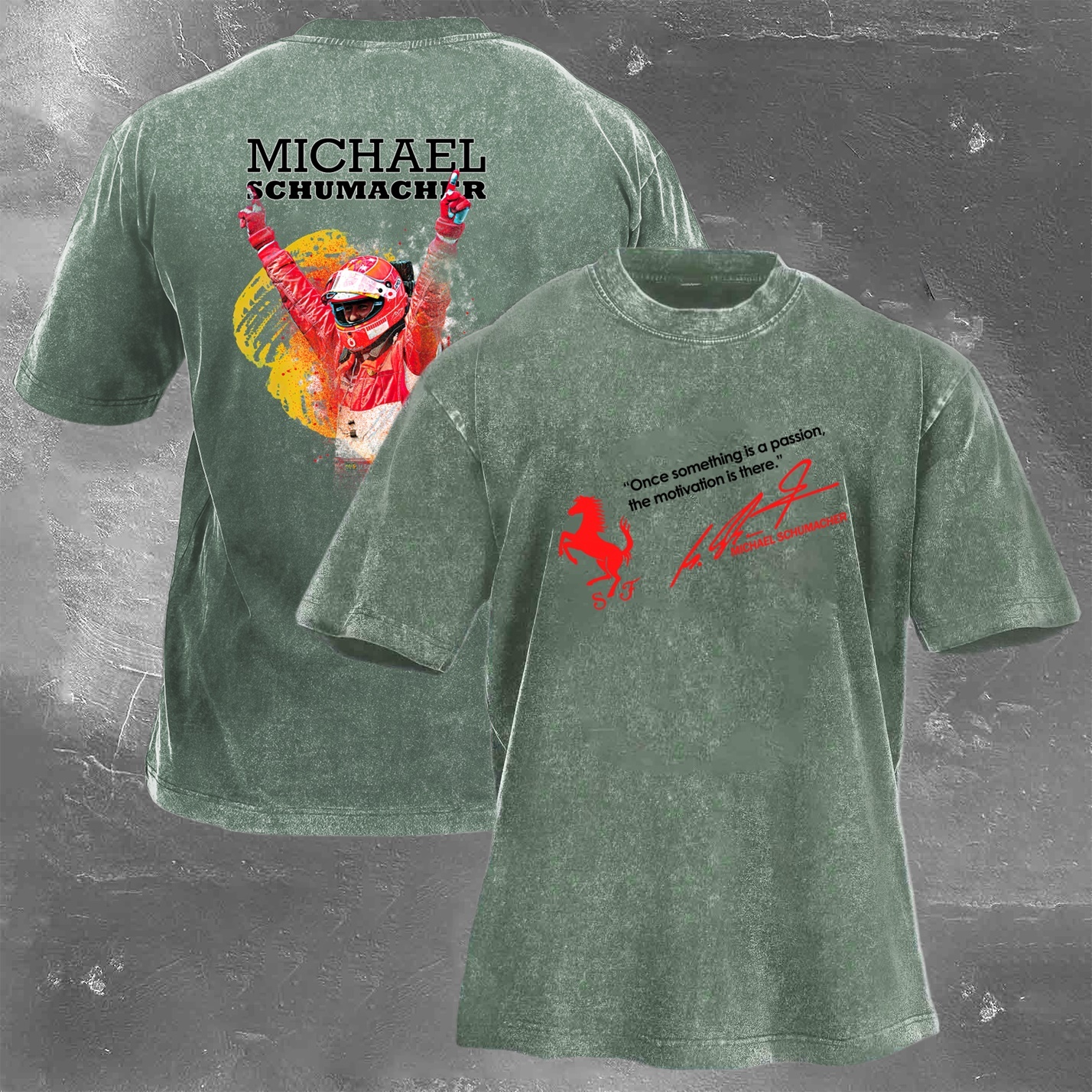 Racing Legend Vintage Cotton Washed T-Shirt 023