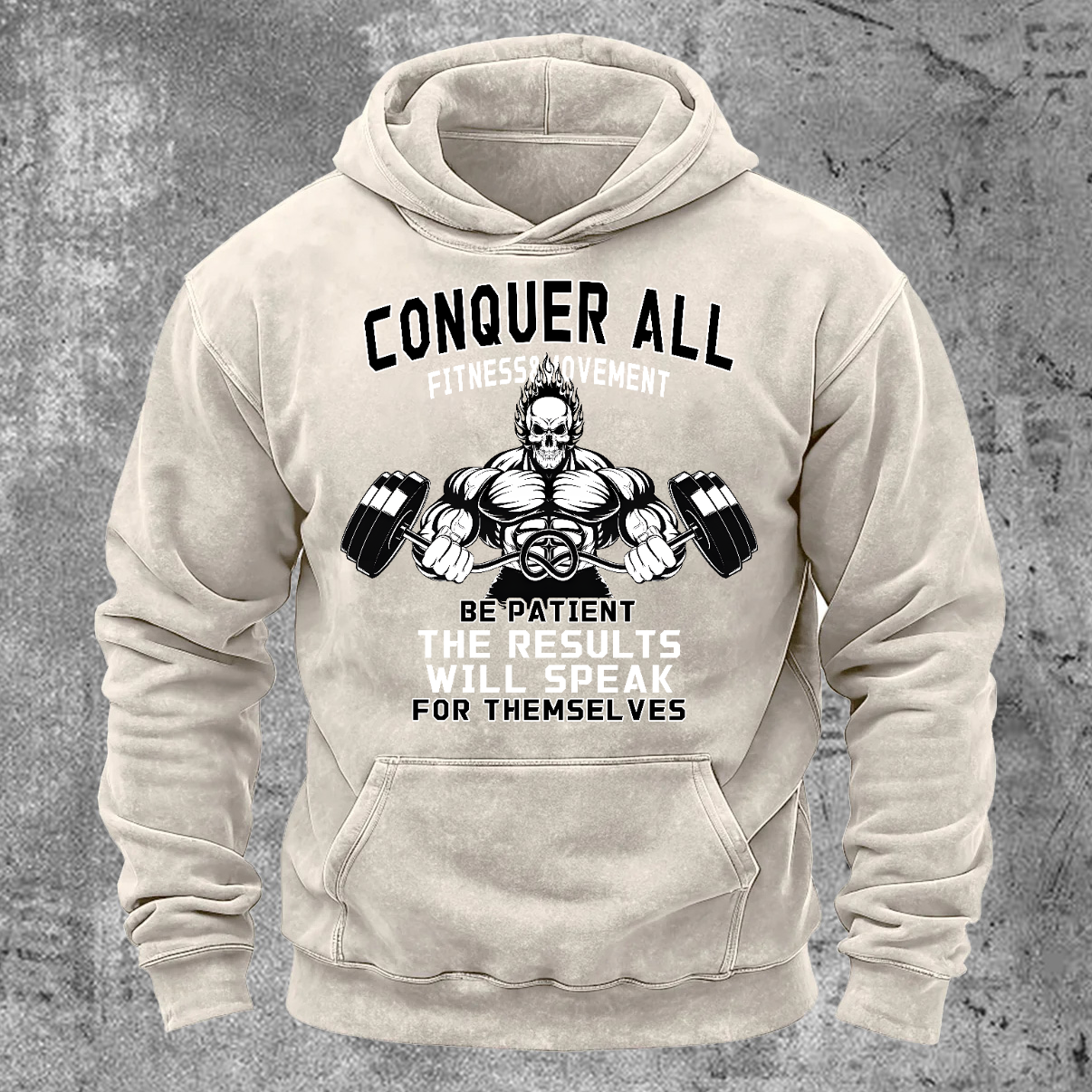 The Results Will Speak Men's Washed Pocket Hoodie