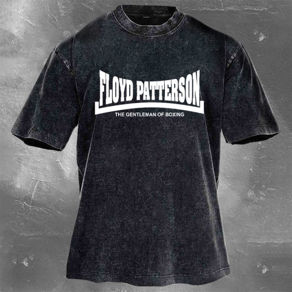 Classic Popular Boxing Star Print Washed Retro Short Sleeves 15