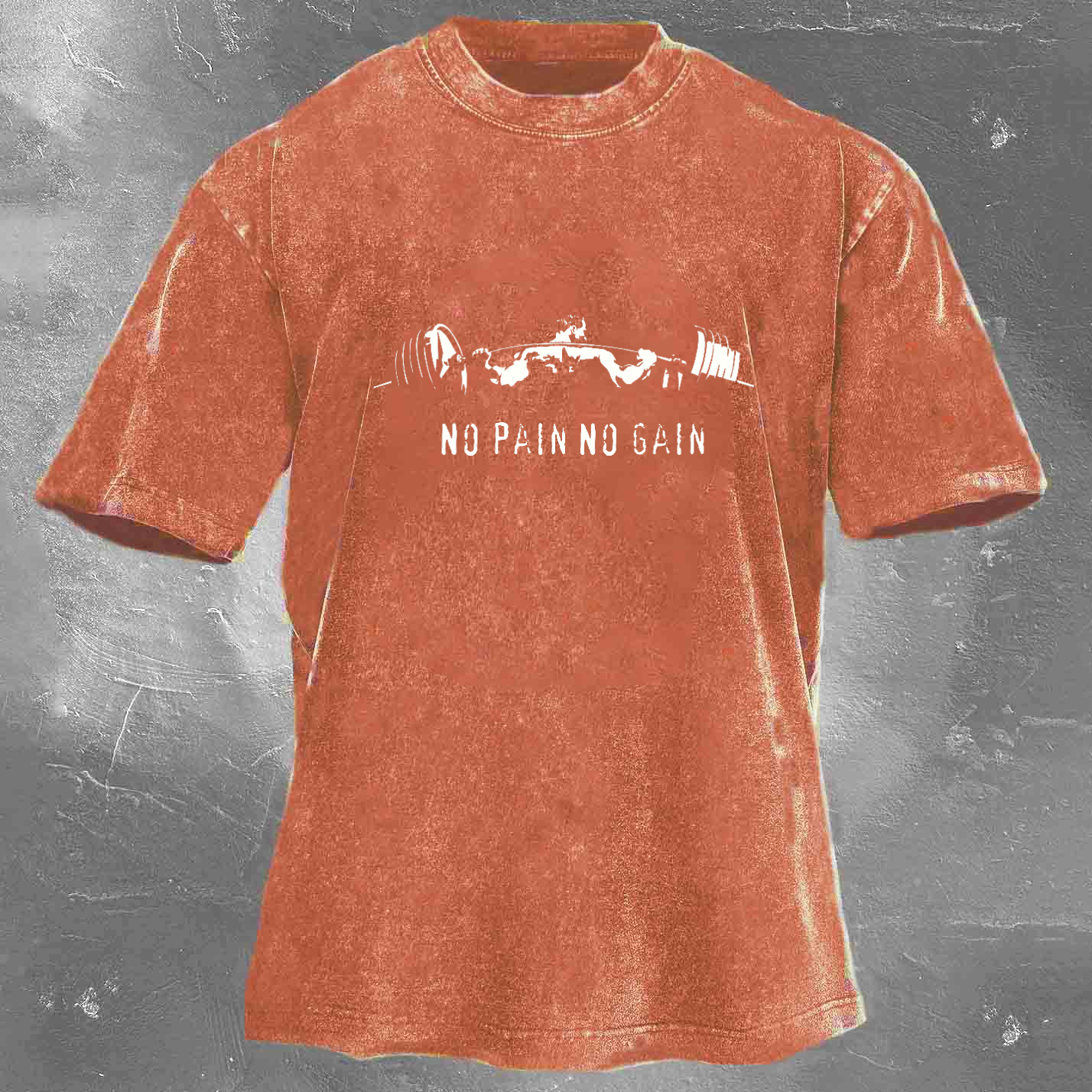 NO PAIN NO GAIN Men's Washed T-shirt