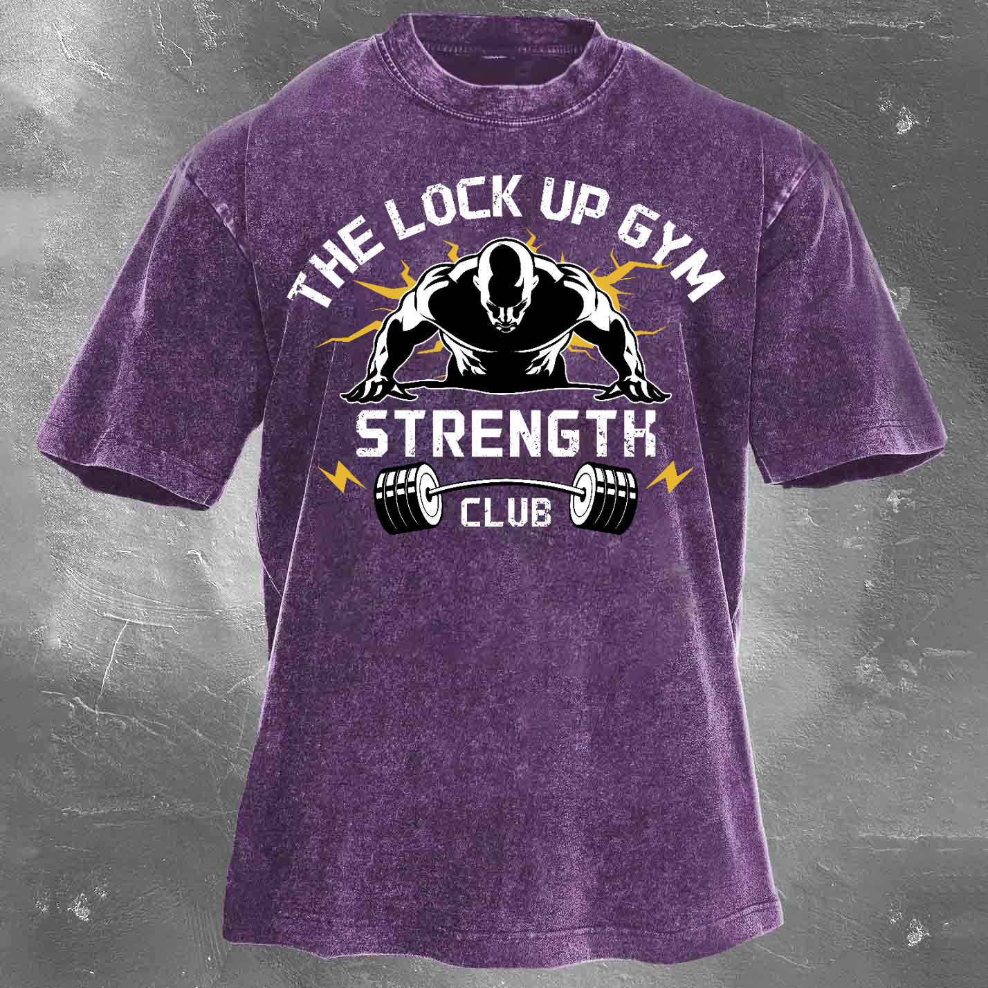 The Lock Up Gym Strength Unisex Vintage Washed T-Shirt