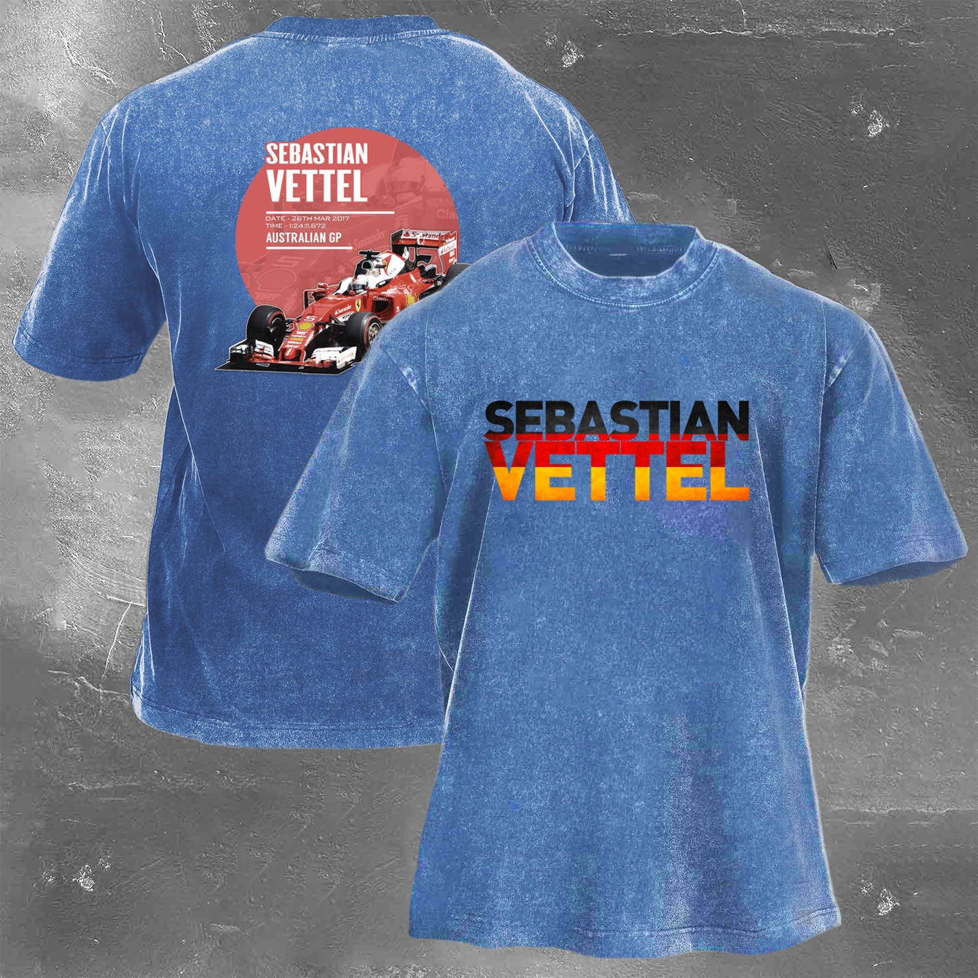 Racing Legend Vintage Cotton Washed T-Shirt 034