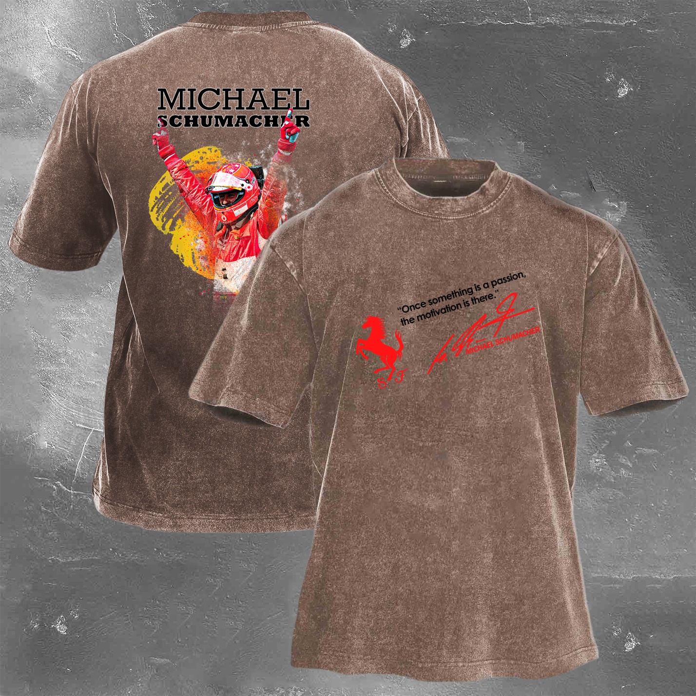 Racing Legend Vintage Cotton Washed T-Shirt 023