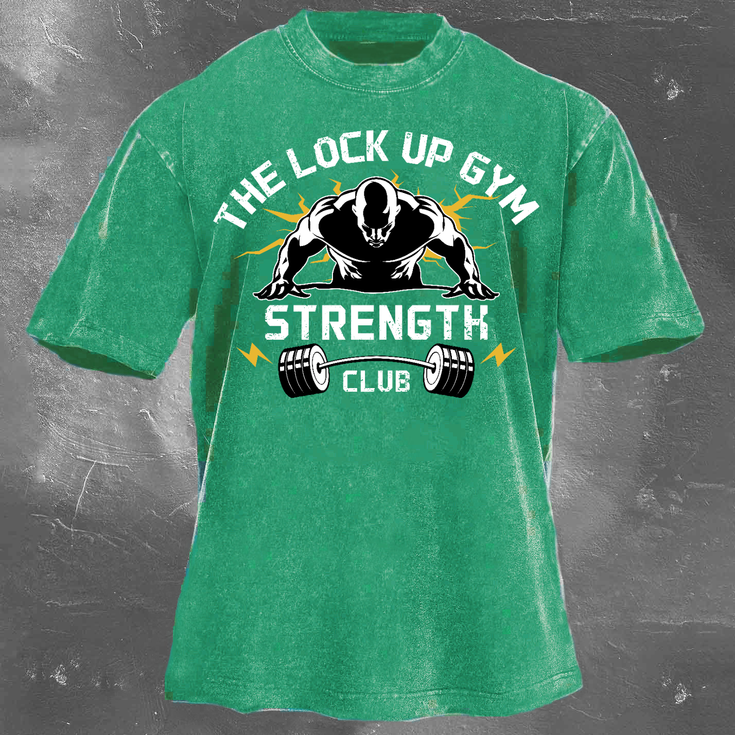 The Lock Up Gym Strength Unisex Vintage Washed T-Shirt