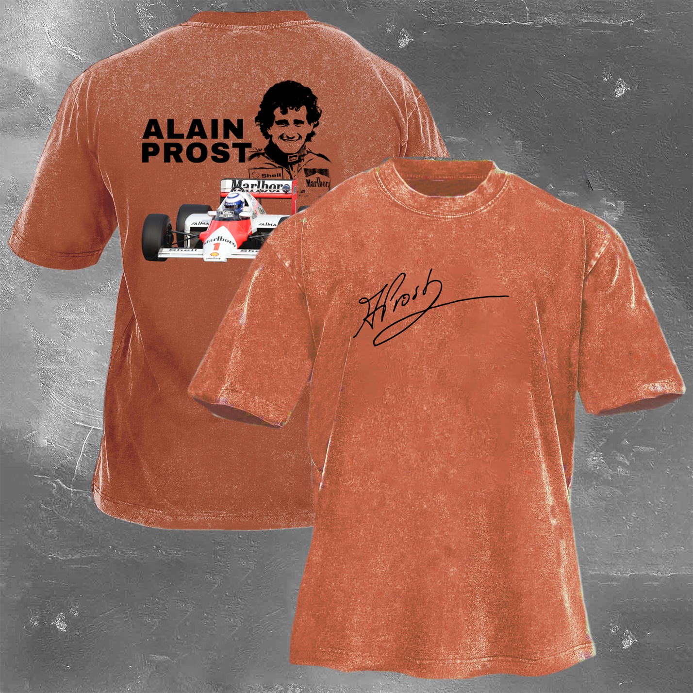 Racing Legend Vintage Cotton Washed T-Shirt 030