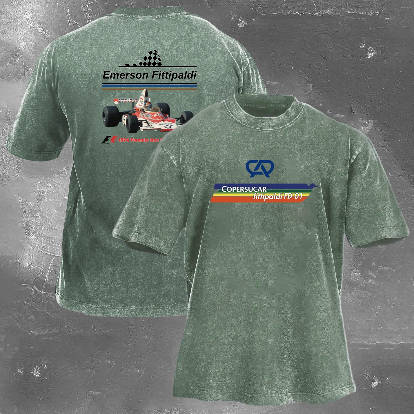 Racing Legend Vintage Cotton Washed T-Shirt 027