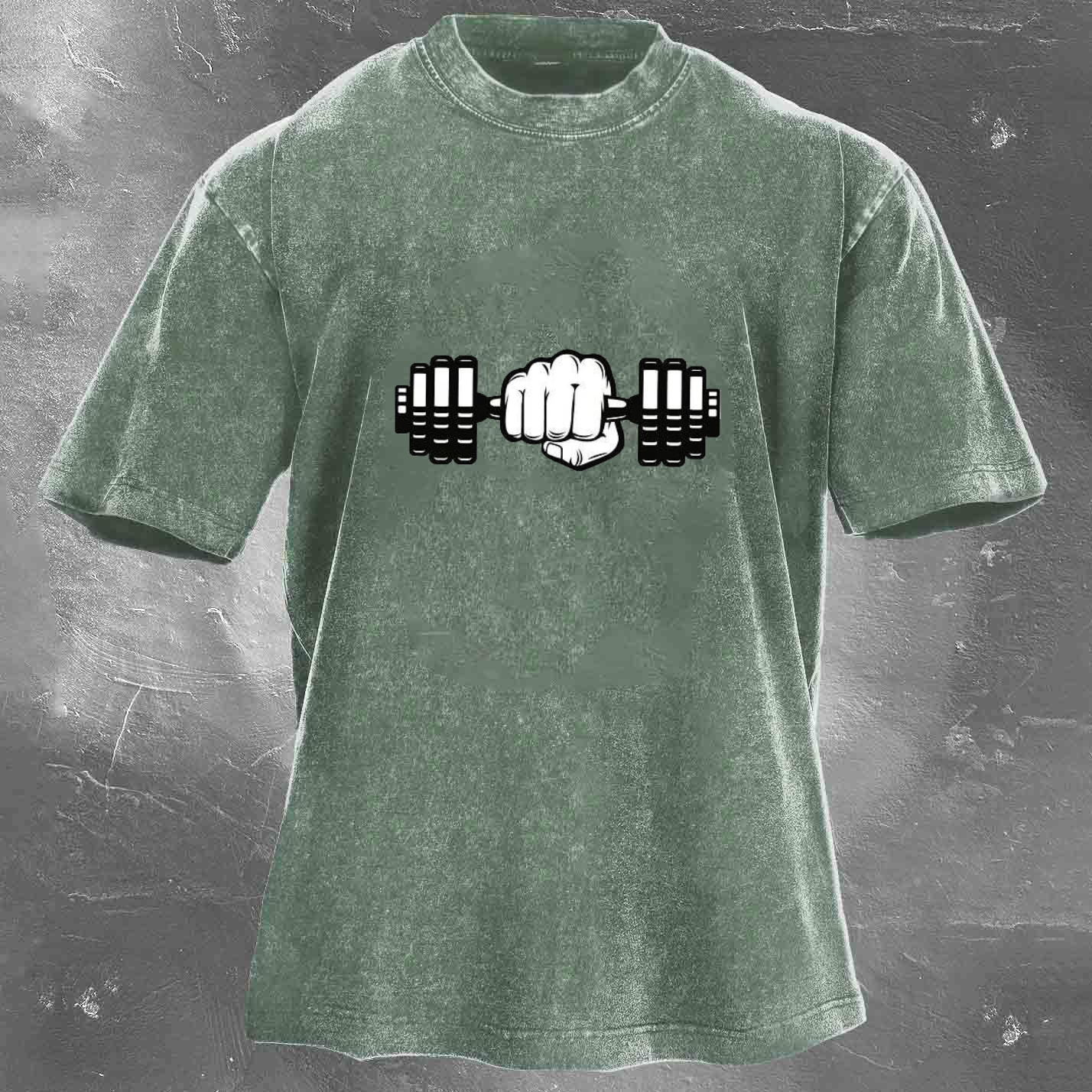 Fitness Graphic Men's Washed T-shirt