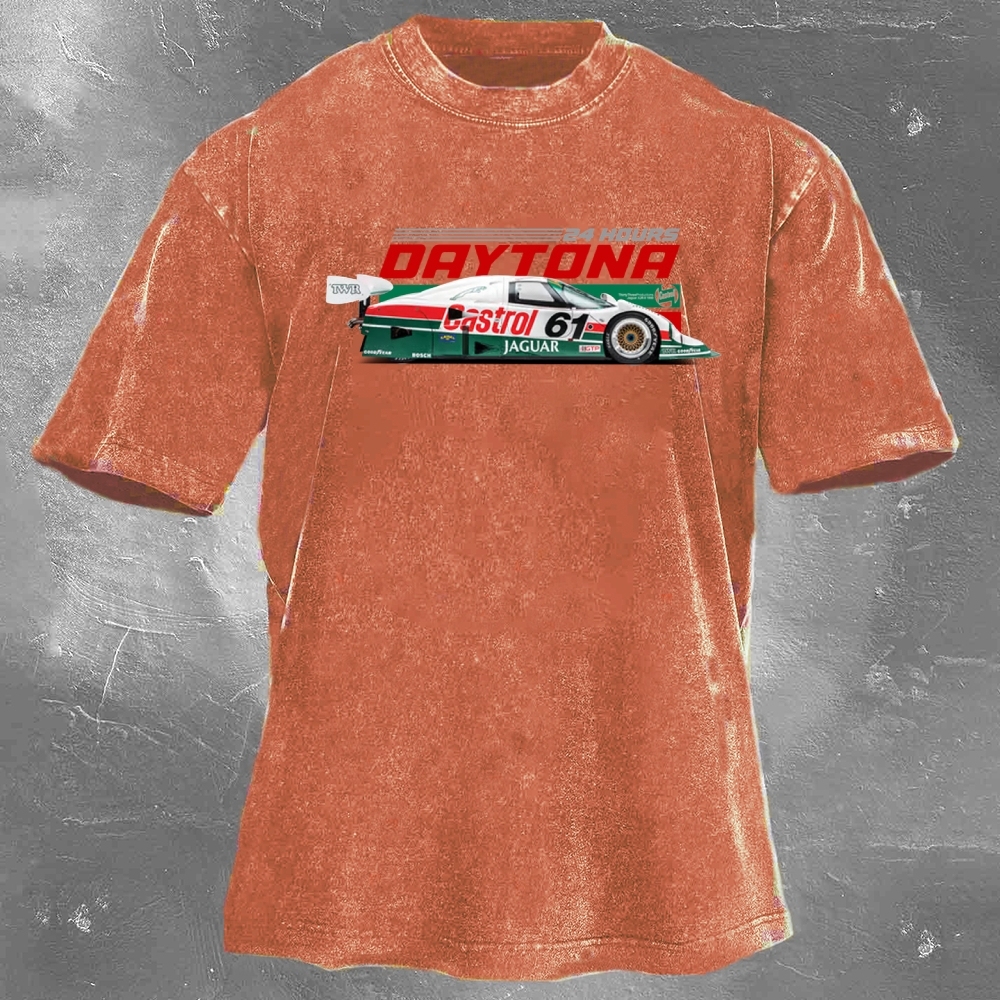 Enduro Racing Washed Vintage Casual Short Sleeve 08