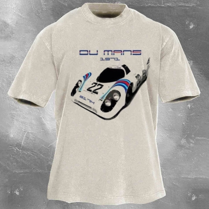 Enduro Racing Washed Vintage Casual Short Sleeve 17