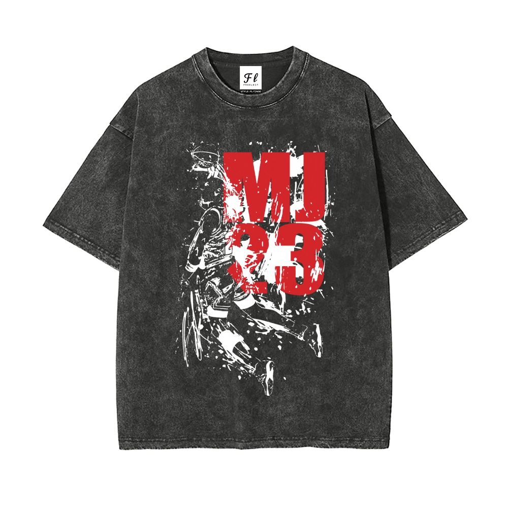 Men’s 100% Cotton Washed T-Shirt, Vintage Streetwear Oversized Short Sleeve Crew Neck Tee, Soft Breathable Casual Top for Summer Daily Wear-89