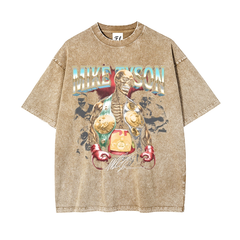 Men’s 100% Cotton Washed T-Shirt, Vintage Streetwear Oversized Short Sleeve Crew Neck Tee, Soft Breathable Casual Top for Summer Daily Wear-36
