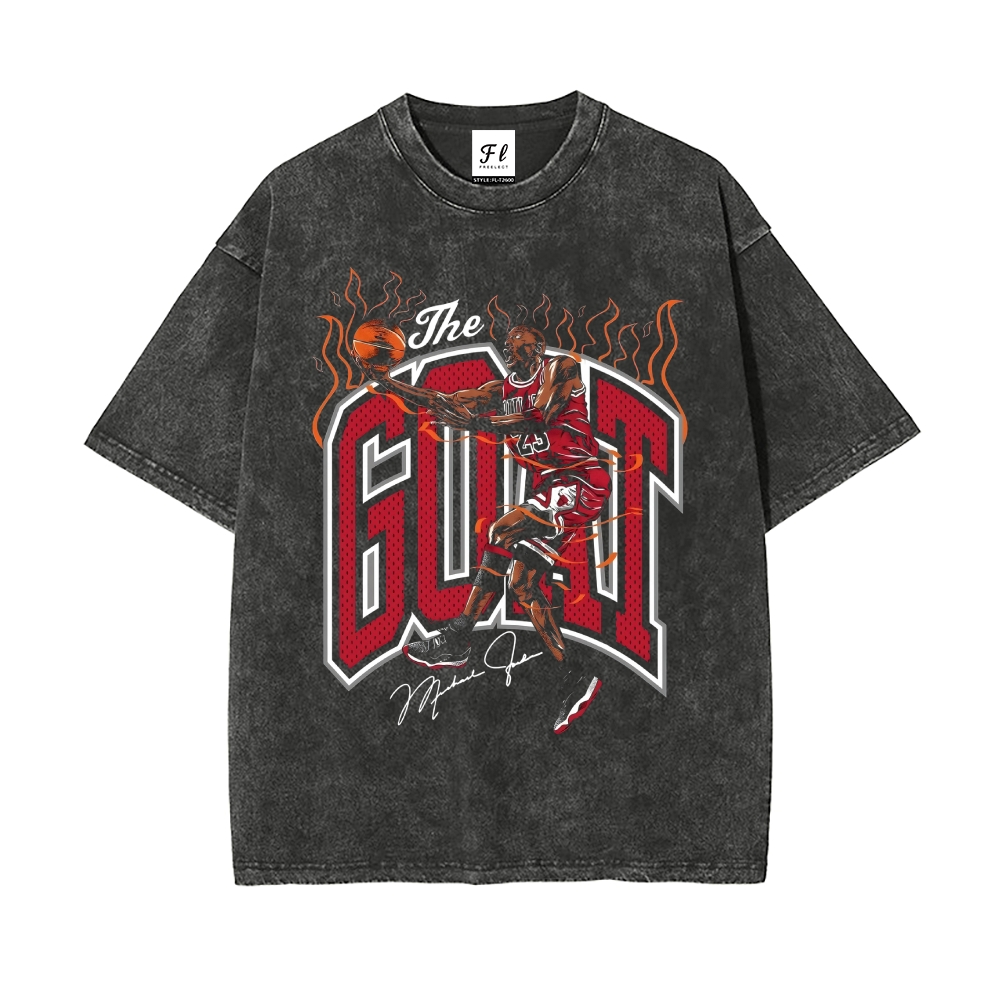 Men’s 100% Cotton Washed T-Shirt, Vintage Streetwear Oversized Short Sleeve Crew Neck Tee, Soft Breathable Casual Top for Summer Daily Wear-34
