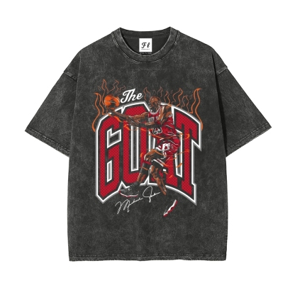 Men’s 100% Cotton Washed T-Shirt, Vintage Streetwear Oversized Short Sleeve Crew Neck Tee, Soft Breathable Casual Top for Summer Daily Wear-34