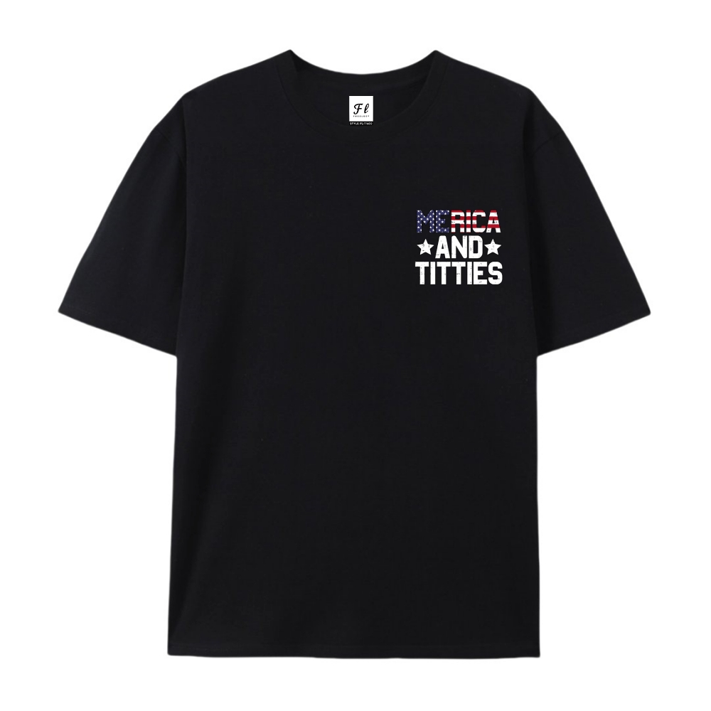 Men’s 100% Cotton Classic American Graphic T-Shirt, Vintage Streetwear Oversized Crew Neck, Soft Breathable Casual Short Sleeve Top for Summer Daily Wear-52