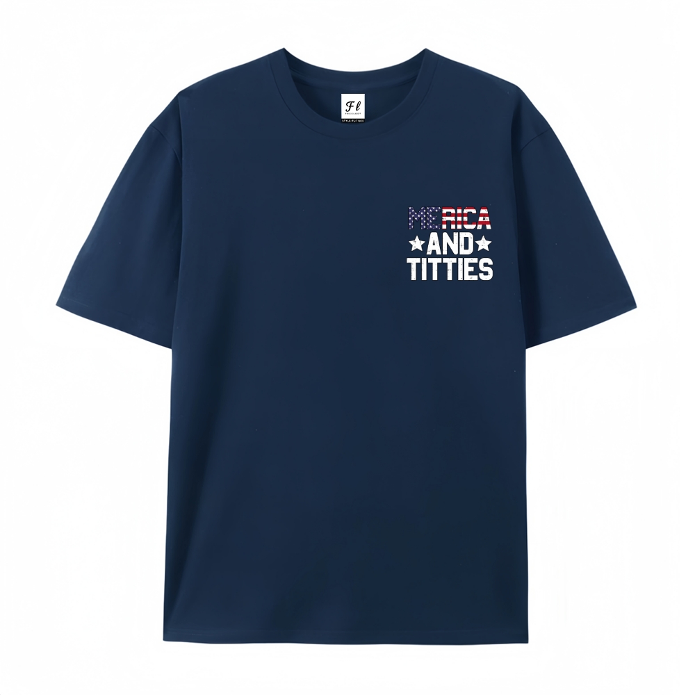 Men’s 100% Cotton Classic American Graphic T-Shirt, Vintage Streetwear Oversized Crew Neck, Soft Breathable Casual Short Sleeve Top for Summer Daily Wear-52