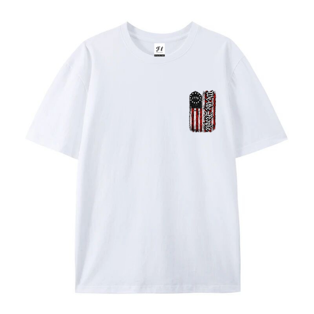 Men’s 100% Cotton Classic American Graphic T-Shirt, Vintage Streetwear Oversized Crew Neck, Soft Breathable Casual Short Sleeve Top for Summer Daily Wear-62