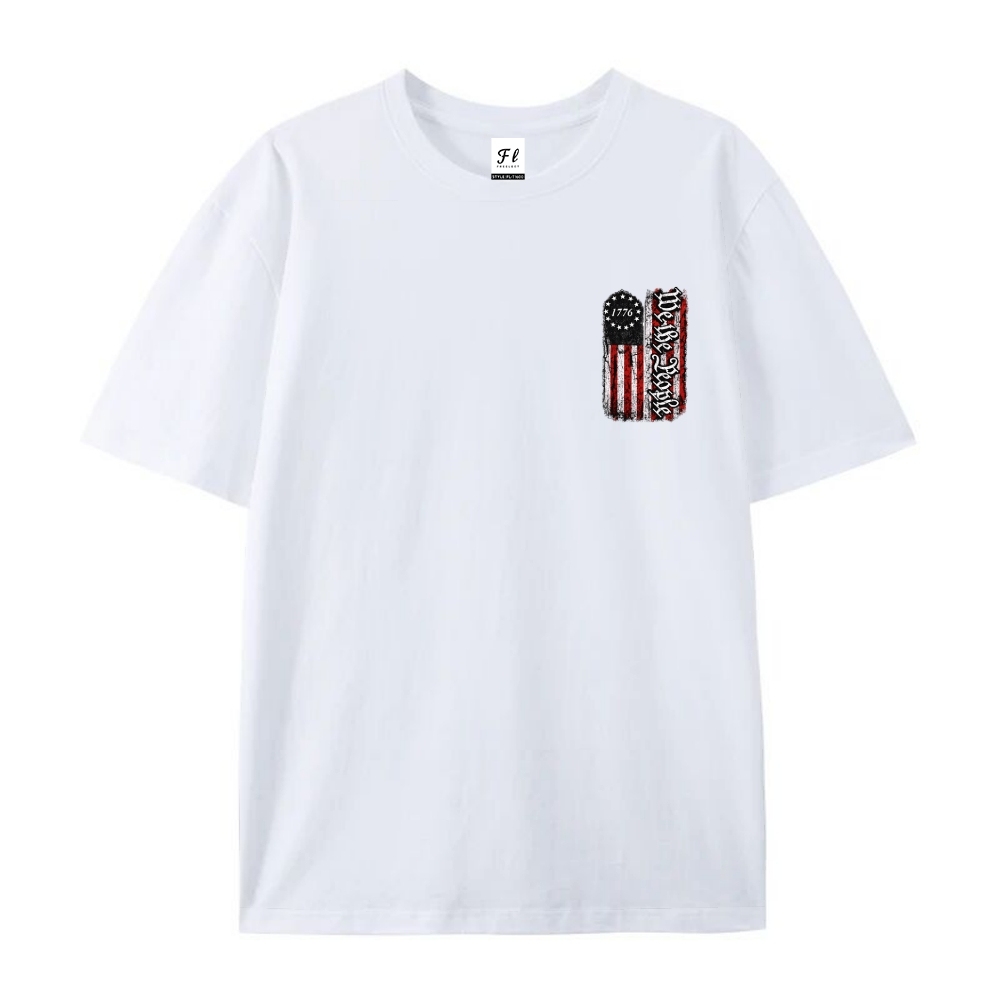 Men’s 100% Cotton Classic American Graphic T-Shirt, Vintage Streetwear Oversized Crew Neck, Soft Breathable Casual Short Sleeve Top for Summer Daily Wear-62