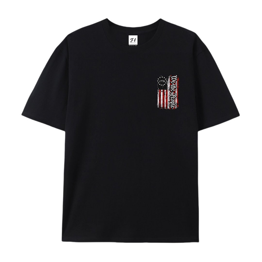 Men’s 100% Cotton Classic American Graphic T-Shirt, Vintage Streetwear Oversized Crew Neck, Soft Breathable Casual Short Sleeve Top for Summer Daily Wear-62