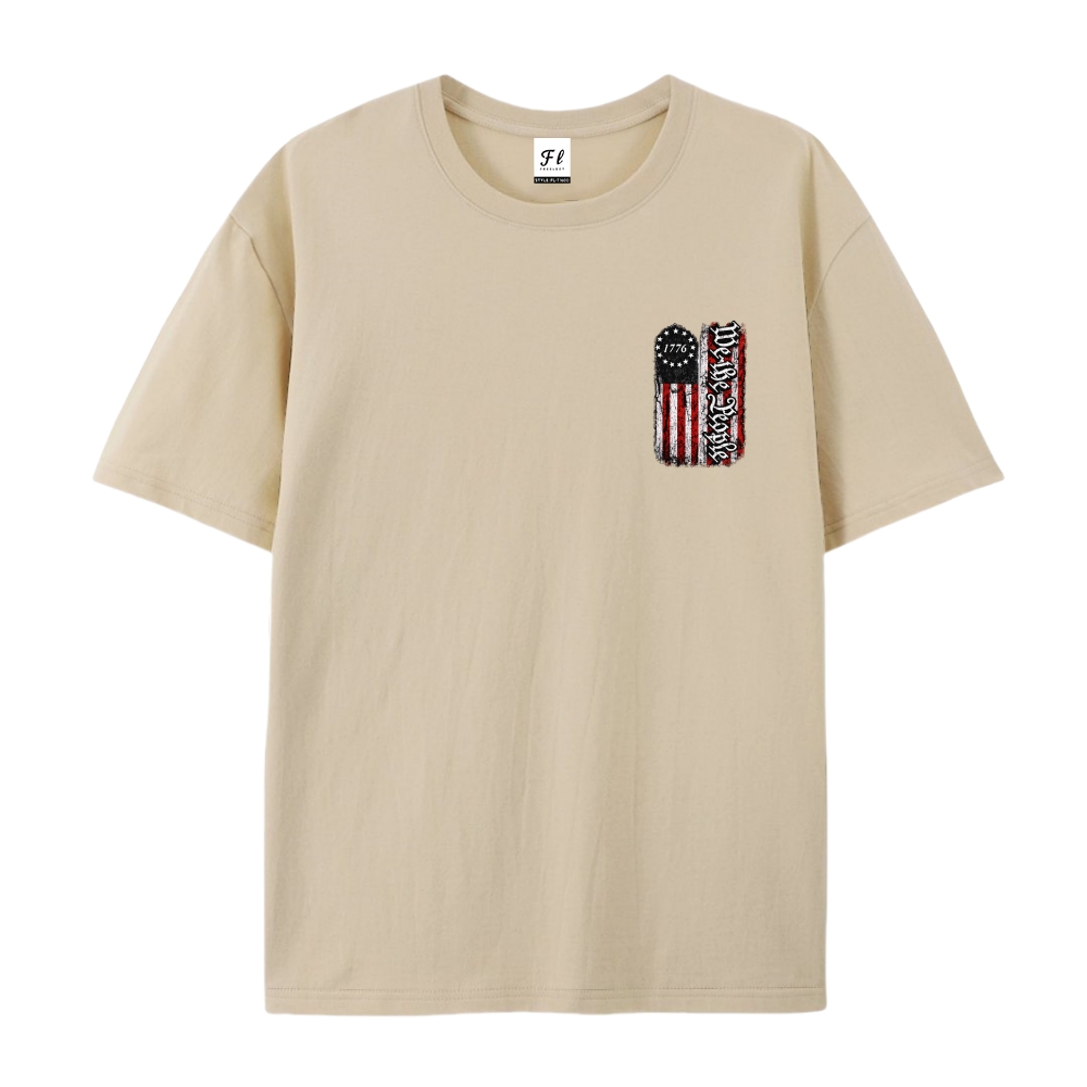 Men’s 100% Cotton Classic American Graphic T-Shirt, Vintage Streetwear Oversized Crew Neck, Soft Breathable Casual Short Sleeve Top for Summer Daily Wear-62
