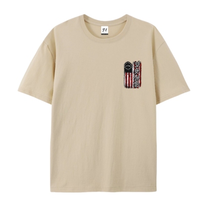 Men’s 100% Cotton Classic American Graphic T-Shirt, Vintage Streetwear Oversized Crew Neck, Soft Breathable Casual Short Sleeve Top for Summer Daily Wear-62