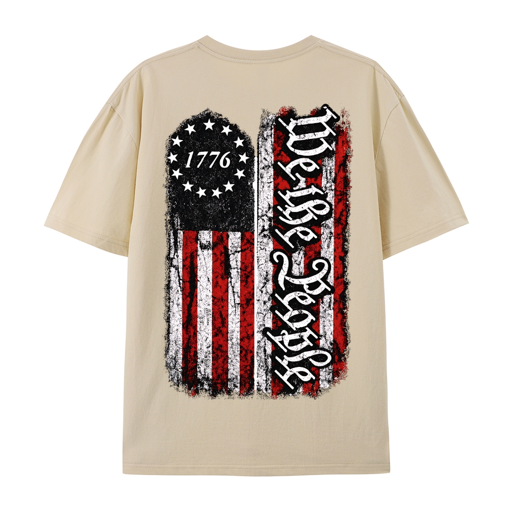 Men’s 100% Cotton Classic American Graphic T-Shirt, Vintage Streetwear Oversized Crew Neck, Soft Breathable Casual Short Sleeve Top for Summer Daily Wear-62