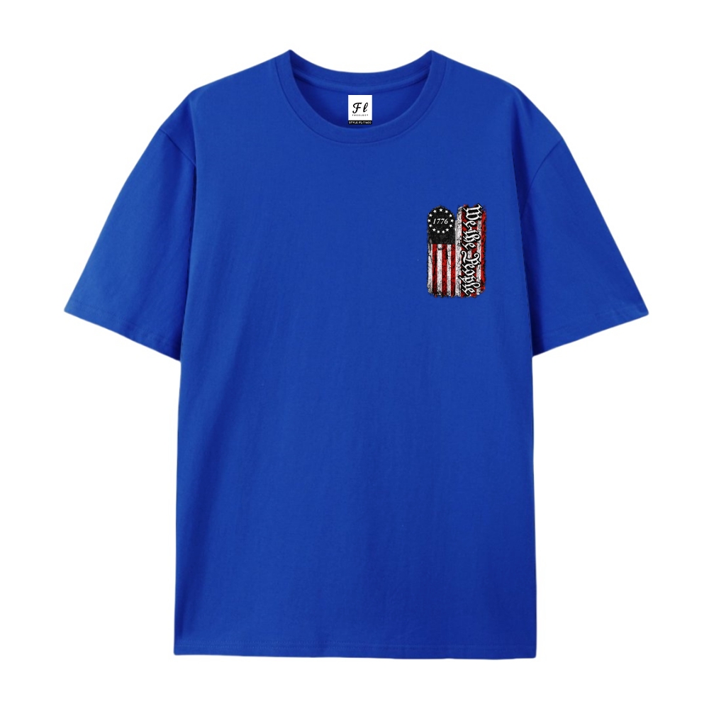 Men’s 100% Cotton Classic American Graphic T-Shirt, Vintage Streetwear Oversized Crew Neck, Soft Breathable Casual Short Sleeve Top for Summer Daily Wear-62