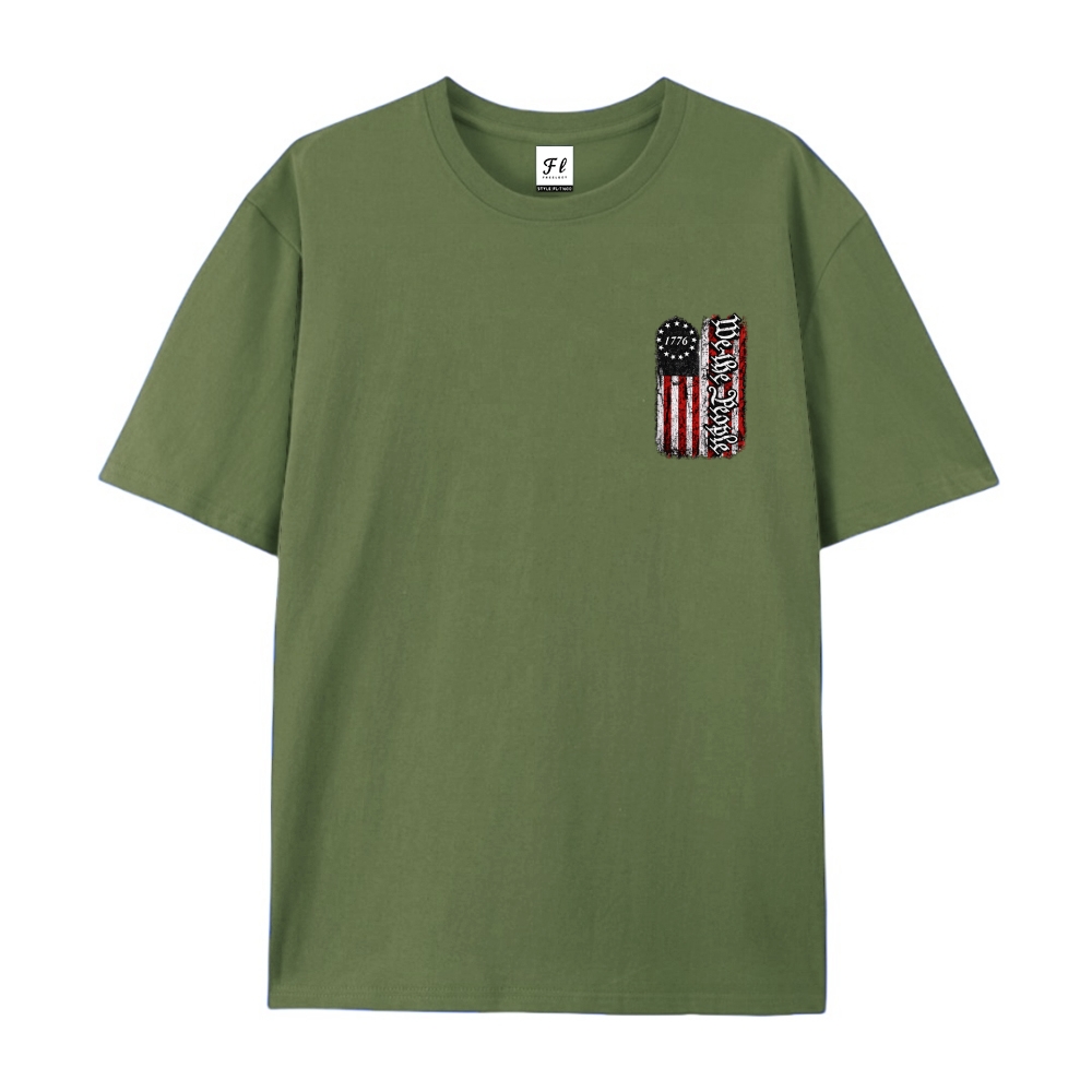 Men’s 100% Cotton Classic American Graphic T-Shirt, Vintage Streetwear Oversized Crew Neck, Soft Breathable Casual Short Sleeve Top for Summer Daily Wear-62