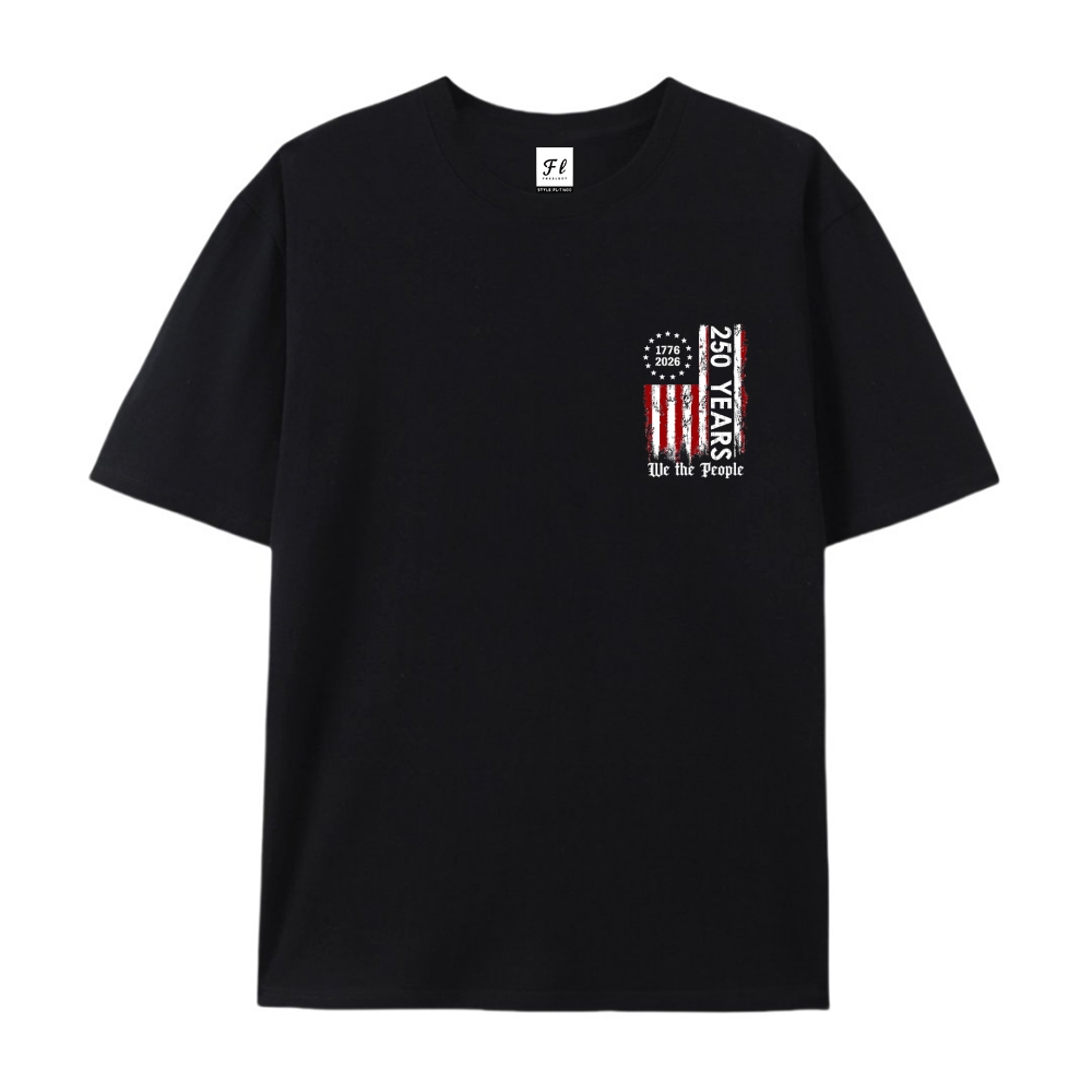 Men’s 100% Cotton Classic American Graphic T-Shirt, Vintage Streetwear Oversized Crew Neck, Soft Breathable Casual Short Sleeve Top for Summer Daily Wear-42