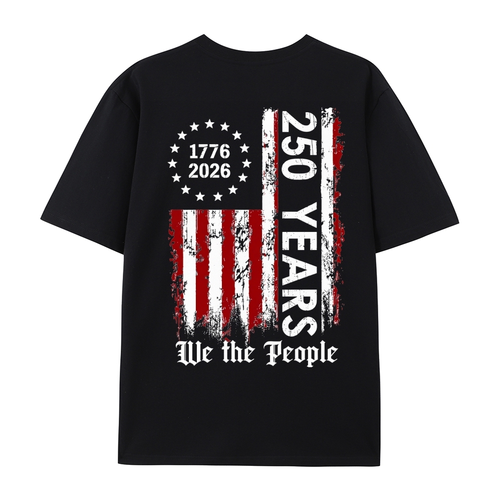 Men’s 100% Cotton Classic American Graphic T-Shirt, Vintage Streetwear Oversized Crew Neck, Soft Breathable Casual Short Sleeve Top for Summer Daily Wear-42