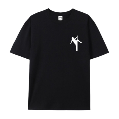 Men’s 100% Cotton Classic American Graphic T-Shirt, Vintage Streetwear Oversized Crew Neck, Soft Breathable Casual Short Sleeve Top for Summer Daily Wear-43