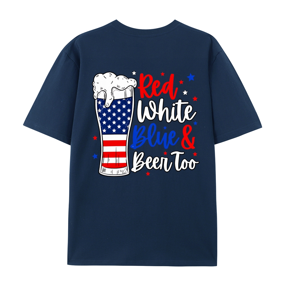 Men’s 100% Cotton Classic American Graphic T-Shirt, Vintage Streetwear Oversized Crew Neck, Soft Breathable Casual Short Sleeve Top for Summer Daily Wear-05