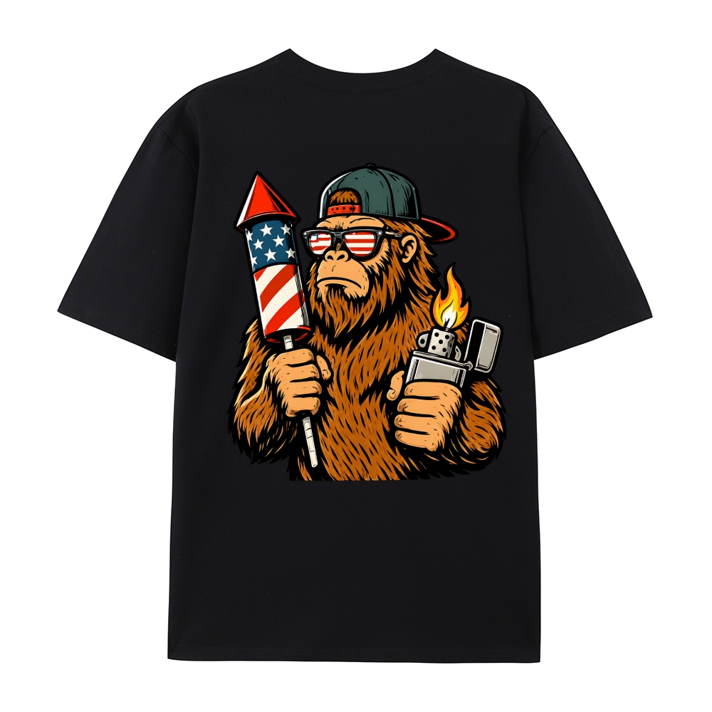 Men’s 100% Cotton Classic American Graphic T-Shirt, Vintage Streetwear Oversized Crew Neck, Soft Breathable Casual Short Sleeve Top for Summer Daily Wear-24