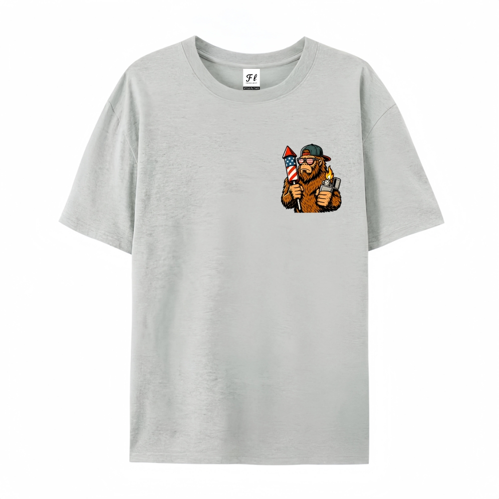 Men’s 100% Cotton Classic American Graphic T-Shirt, Vintage Streetwear Oversized Crew Neck, Soft Breathable Casual Short Sleeve Top for Summer Daily Wear-24