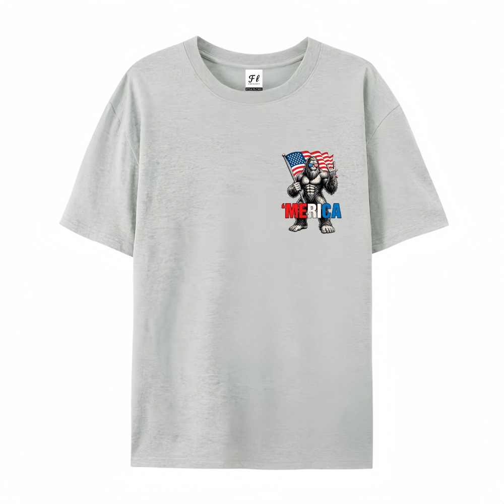 Men’s 100% Cotton Classic American Graphic T-Shirt, Vintage Streetwear Oversized Crew Neck, Soft Breathable Casual Short Sleeve Top for Summer Daily Wear-41