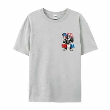 Men’s 100% Cotton Classic American Graphic T-Shirt, Vintage Streetwear Oversized Crew Neck, Soft Breathable Casual Short Sleeve Top for Summer Daily Wear-41