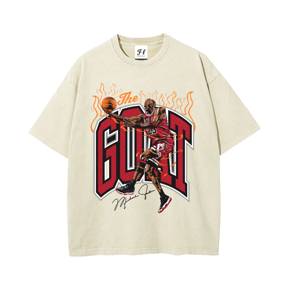 Men’s 100% Cotton Washed T-Shirt, Vintage Streetwear Oversized Short Sleeve Crew Neck Tee, Soft Breathable Casual Top for Summer Daily Wear