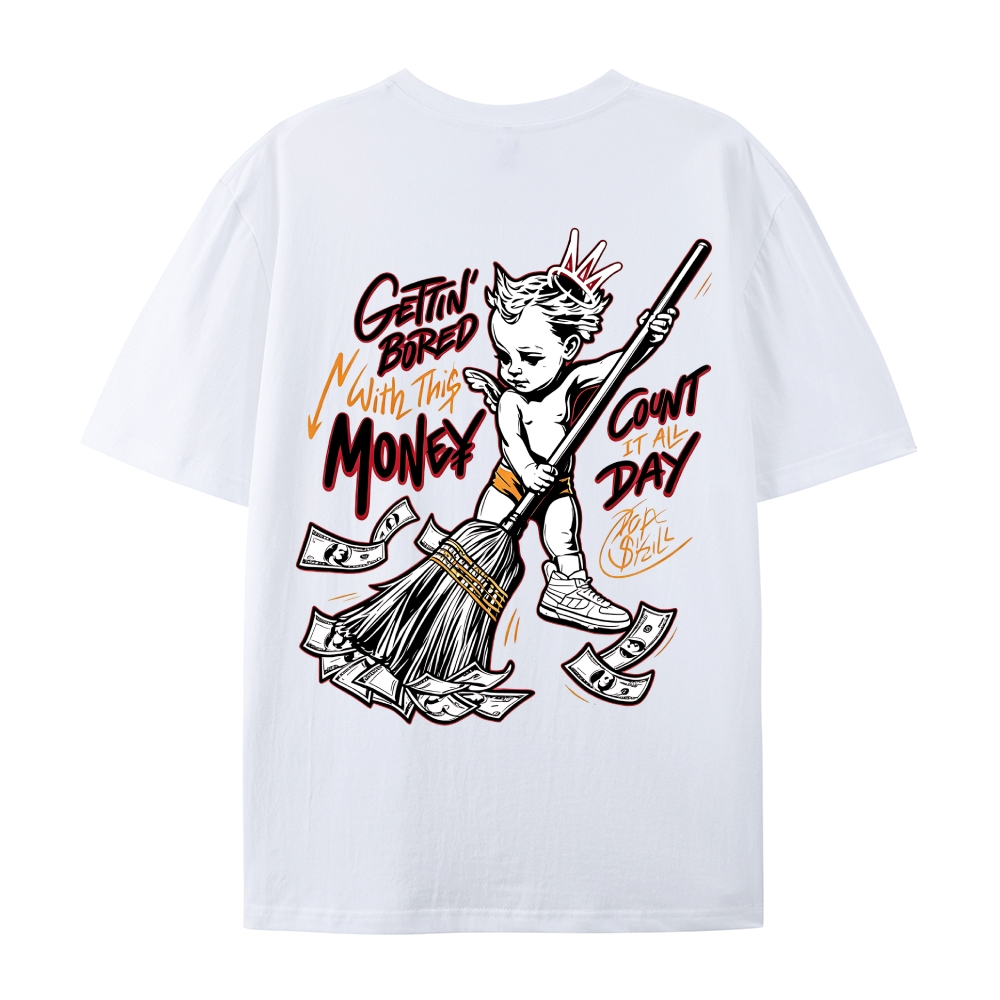 Men’s 100% Cotton Classic American Graphic T-Shirt, Vintage Streetwear Oversized Crew Neck, Soft Breathable Casual Short Sleeve Top for Summer Daily Wear-53