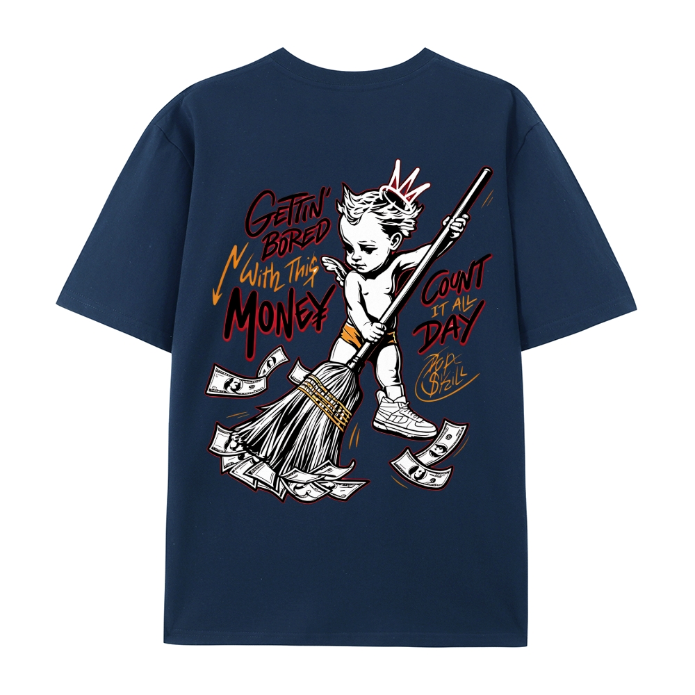 Men’s 100% Cotton Classic American Graphic T-Shirt, Vintage Streetwear Oversized Crew Neck, Soft Breathable Casual Short Sleeve Top for Summer Daily Wear-53