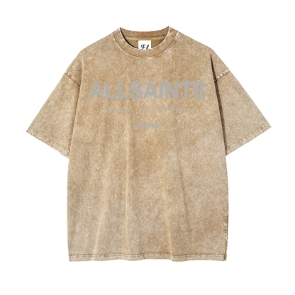 Men’s 100% Cotton Washed T-Shirt, Vintage Streetwear Oversized Short Sleeve Crew Neck Tee, Soft Breathable Casual Top for Summer Daily Wear