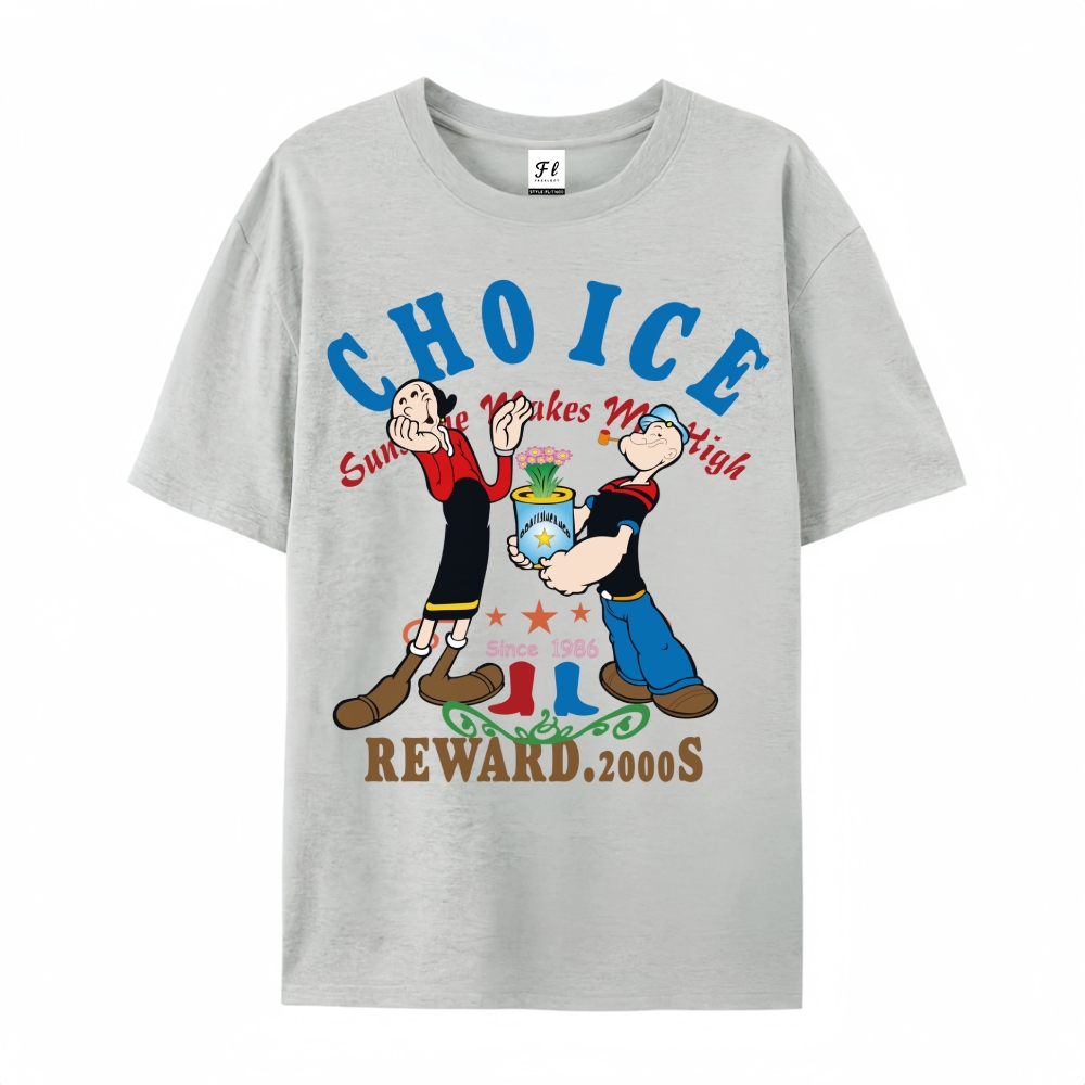 Men’s 100% Cotton Classic American Graphic T-Shirt, Vintage Streetwear Oversized Crew Neck, Soft Breathable Casual Short Sleeve Top for Summer Daily Wear-17