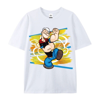 Men’s 100% Cotton Classic American Graphic T-Shirt, Vintage Streetwear Oversized Crew Neck, Soft Breathable Casual Short Sleeve Top for Summer Daily Wear-31
