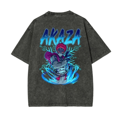 Men’s 100% Cotton Washed T-Shirt, Vintage Streetwear Oversized Short Sleeve Crew Neck Tee, Soft Breathable Casual Top for Summer Daily Wear-05