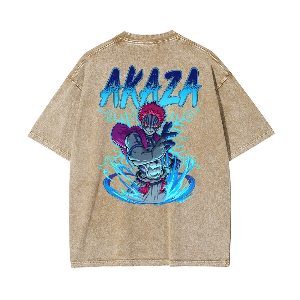 Men’s 100% Cotton Washed T-Shirt, Vintage Streetwear Oversized Short Sleeve Crew Neck Tee, Soft Breathable Casual Top for Summer Daily Wear-05
