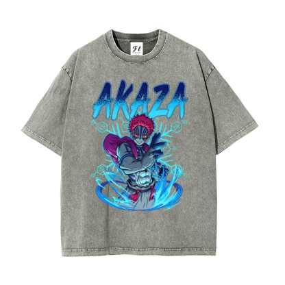 Men’s 100% Cotton Washed T-Shirt, Vintage Streetwear Oversized Short Sleeve Crew Neck Tee, Soft Breathable Casual Top for Summer Daily Wear-06