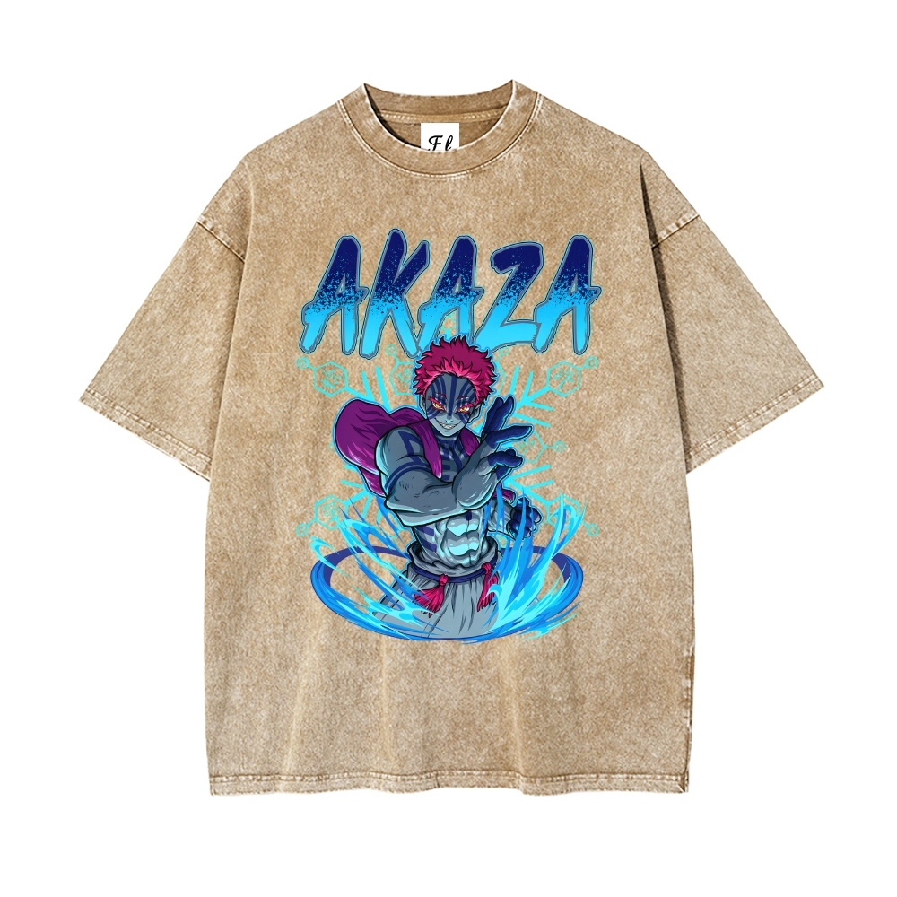 Men’s 100% Cotton Washed T-Shirt, Vintage Streetwear Oversized Short Sleeve Crew Neck Tee, Soft Breathable Casual Top for Summer Daily Wear-06