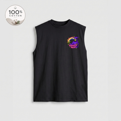 Men’s 100% Cotton Classic American Graphic Tank Top, Vintage Streetwear Oversized Crew Neck, Soft Breathable Casual Sleeveless Top for Summer Daily Wear-17
